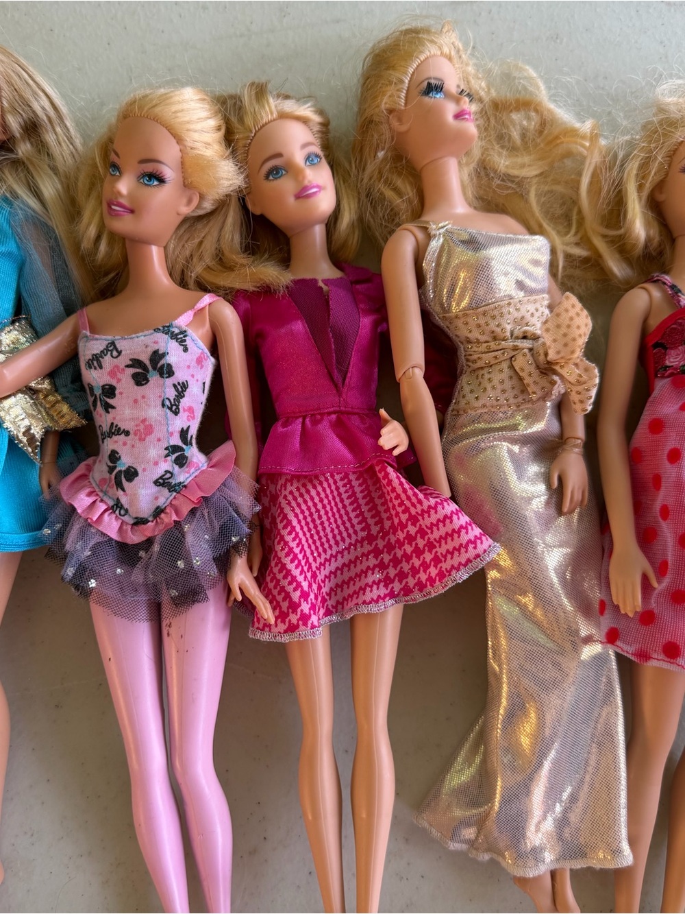 Barbie Dolls Assortment with Pink and Metallic Outfits